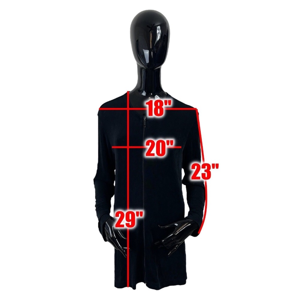 Chico's Knit Jacket Full Zip Black Womens Size Large Pre-owned Good Condition
